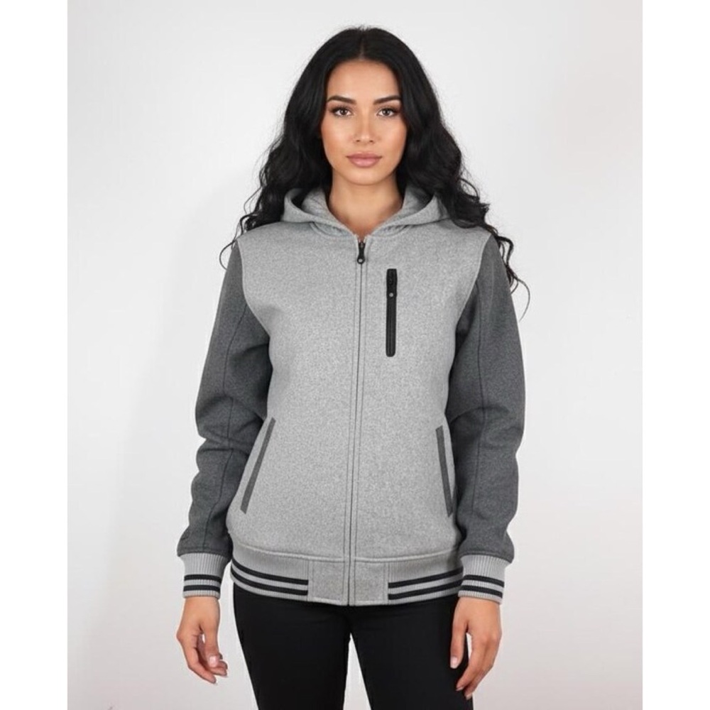 Nike Women’s Grey Wool Destroyer Varsity Jacket
